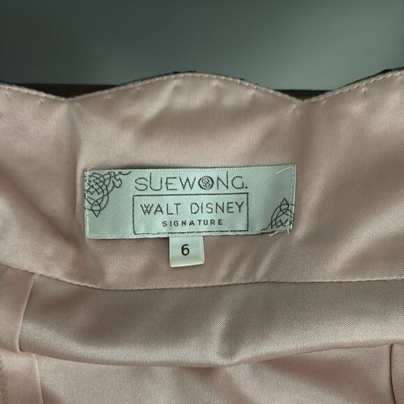 Sue Wong Walt Disney “Alice in Wonderland” 
Black & Rose Lace Trim Dress Size 6 - Picture 13 of 16